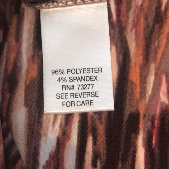 Dana Buchman Brown Multi-Color Dress. - Picture 5 of 5